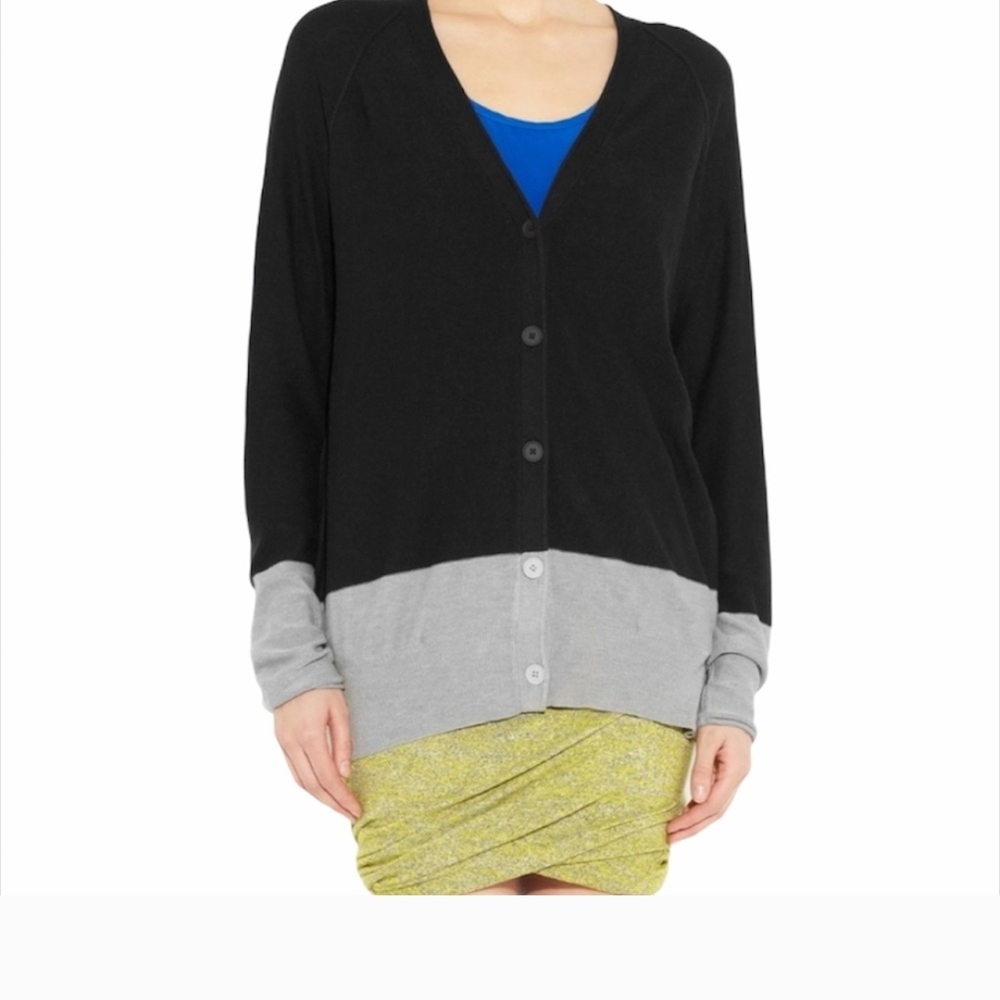 Alexander Wang Black and Gray Cardigan